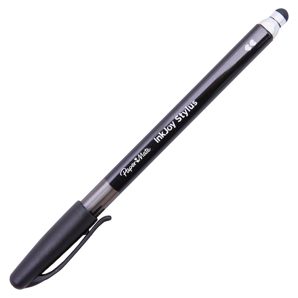 Stylus Ballpoint Pen, 1.0mm, 12/DZ, Black 12PK